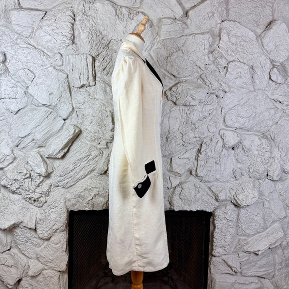 Ralph Lauren Blue Label Linen Duster Jacket French White | 6 - Picture 3 of 6